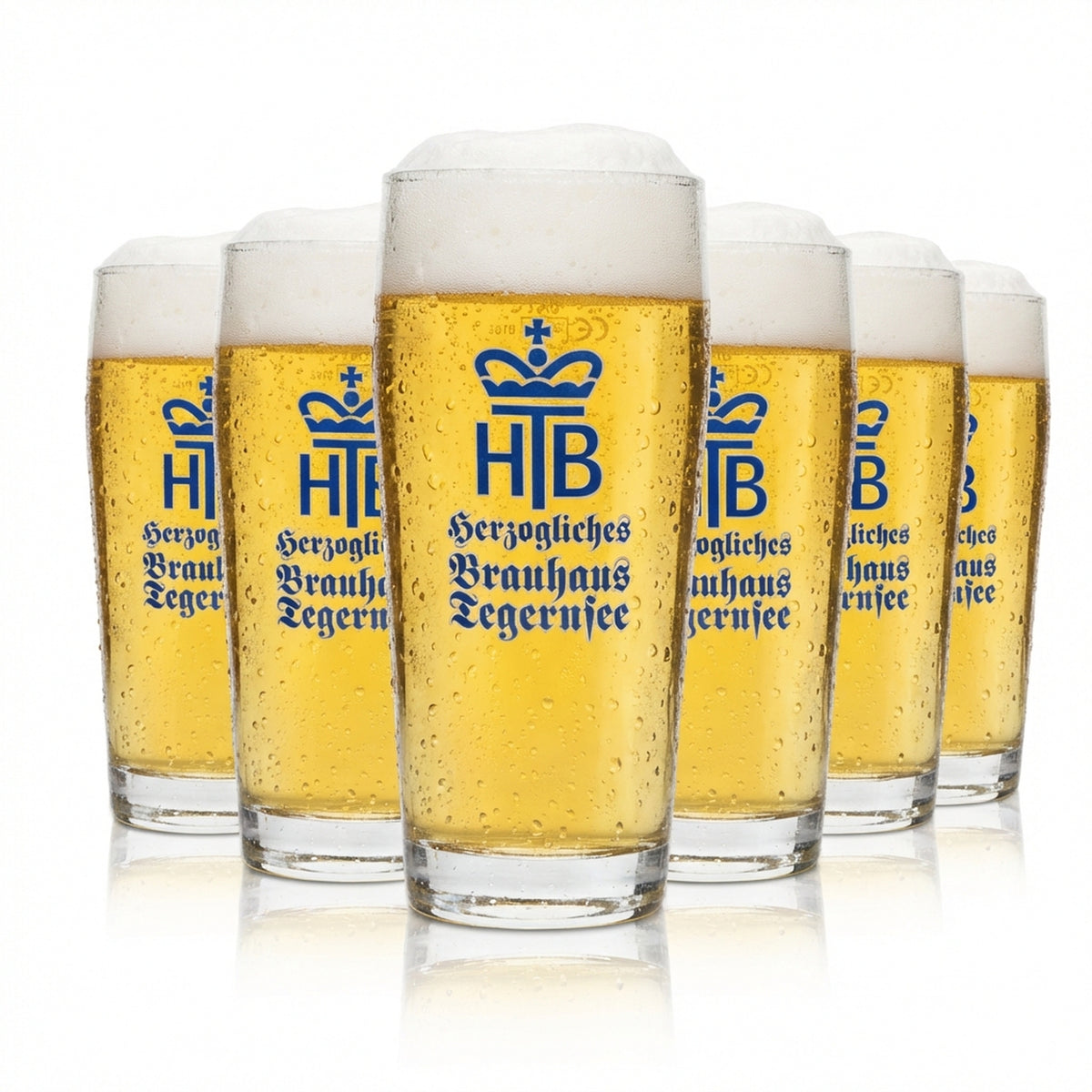 6x Tegernsee Bier Glas Willybecher 0,4l HB