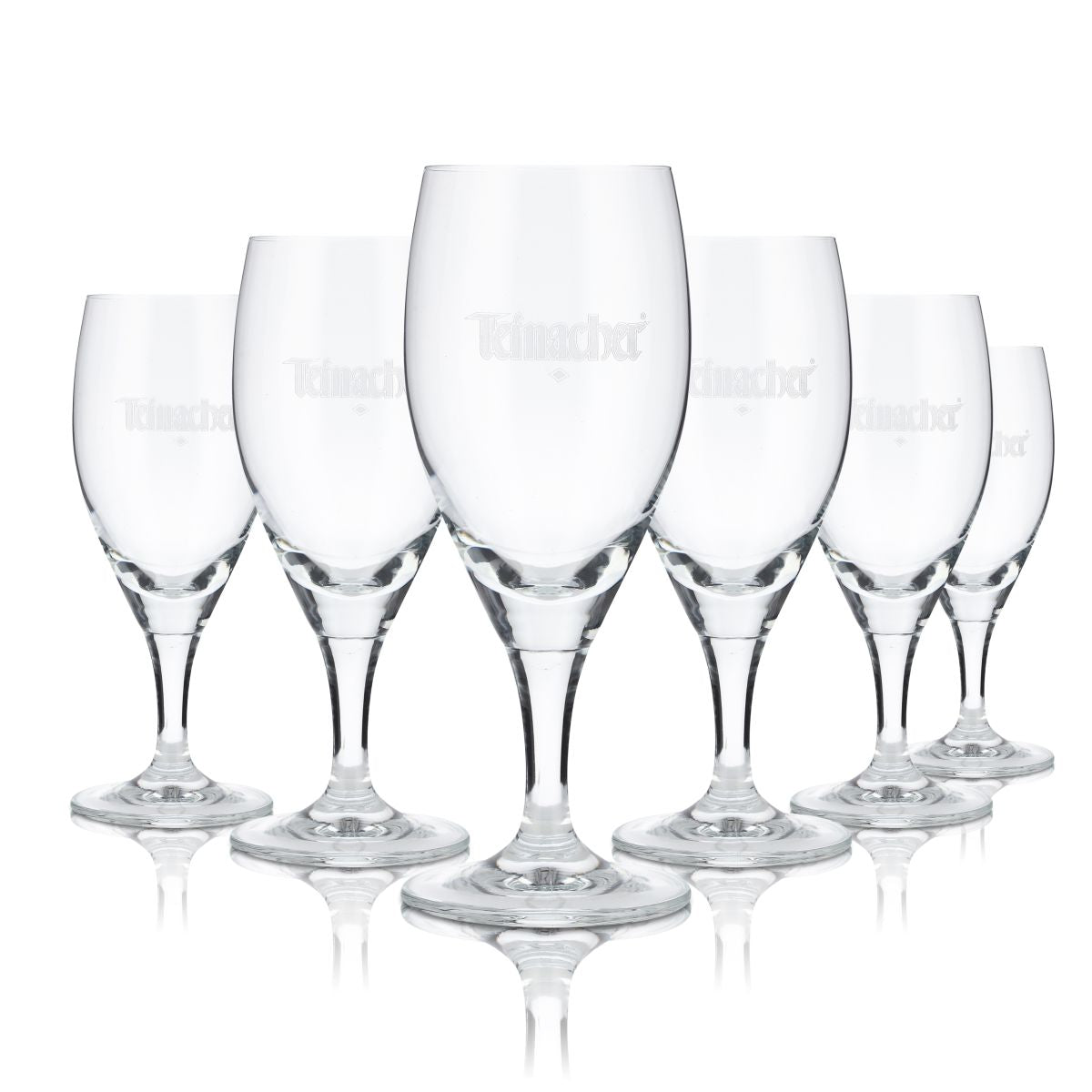 6x Teinacher Glas 0,17l Mineralwasser Kelchglas Sprudel Soda Gläser Set Gastro