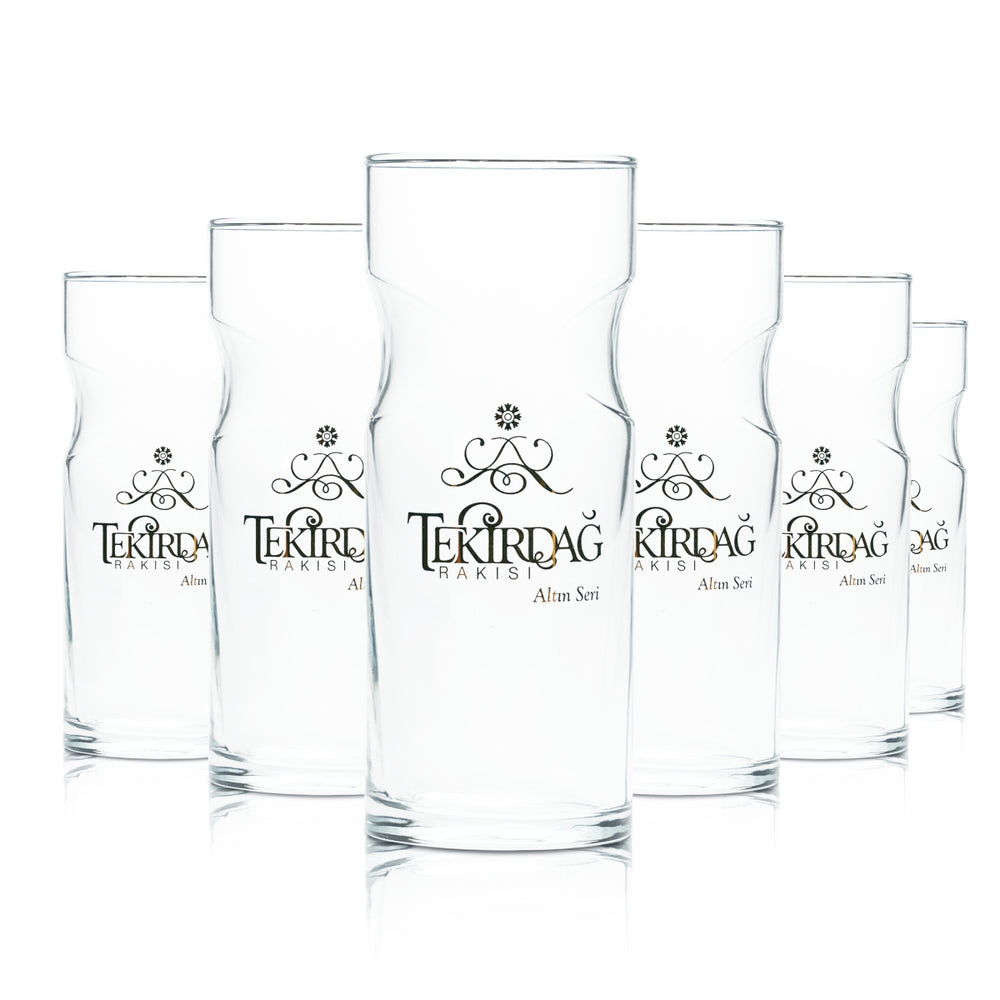 6x Tekirdag Raki Glas 0,2l Becher Schnaps Kontur Gläser Anis Türkei Anatol Bar