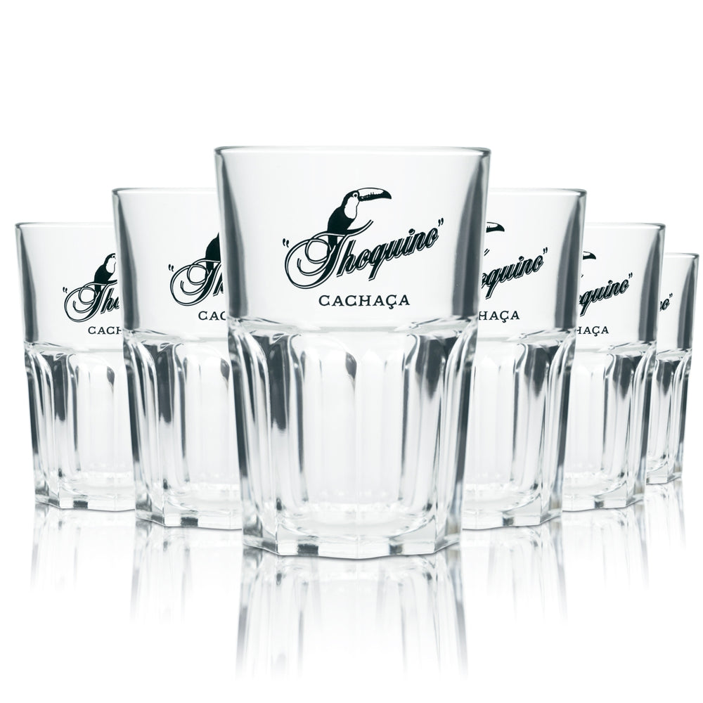 6x Thoquino Rum Glas 0,3l Longdrink Cocktail Gläser Caipirinha Gastro Bar Mojito