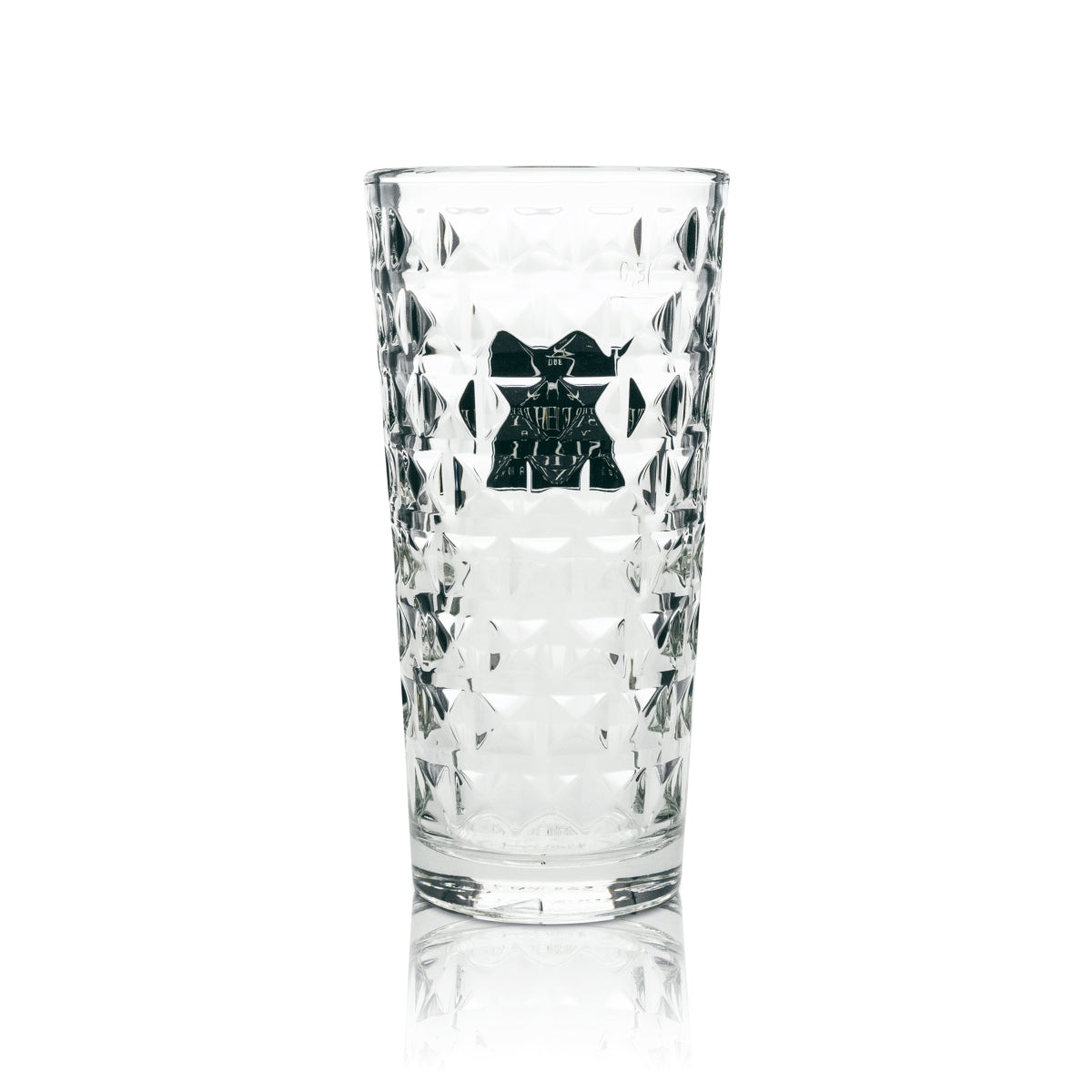 6x Three Sixty Glas 0,33l Longdrink Cocktail Gläser Kristall Relief Gastro Eiche – Ansicht 4