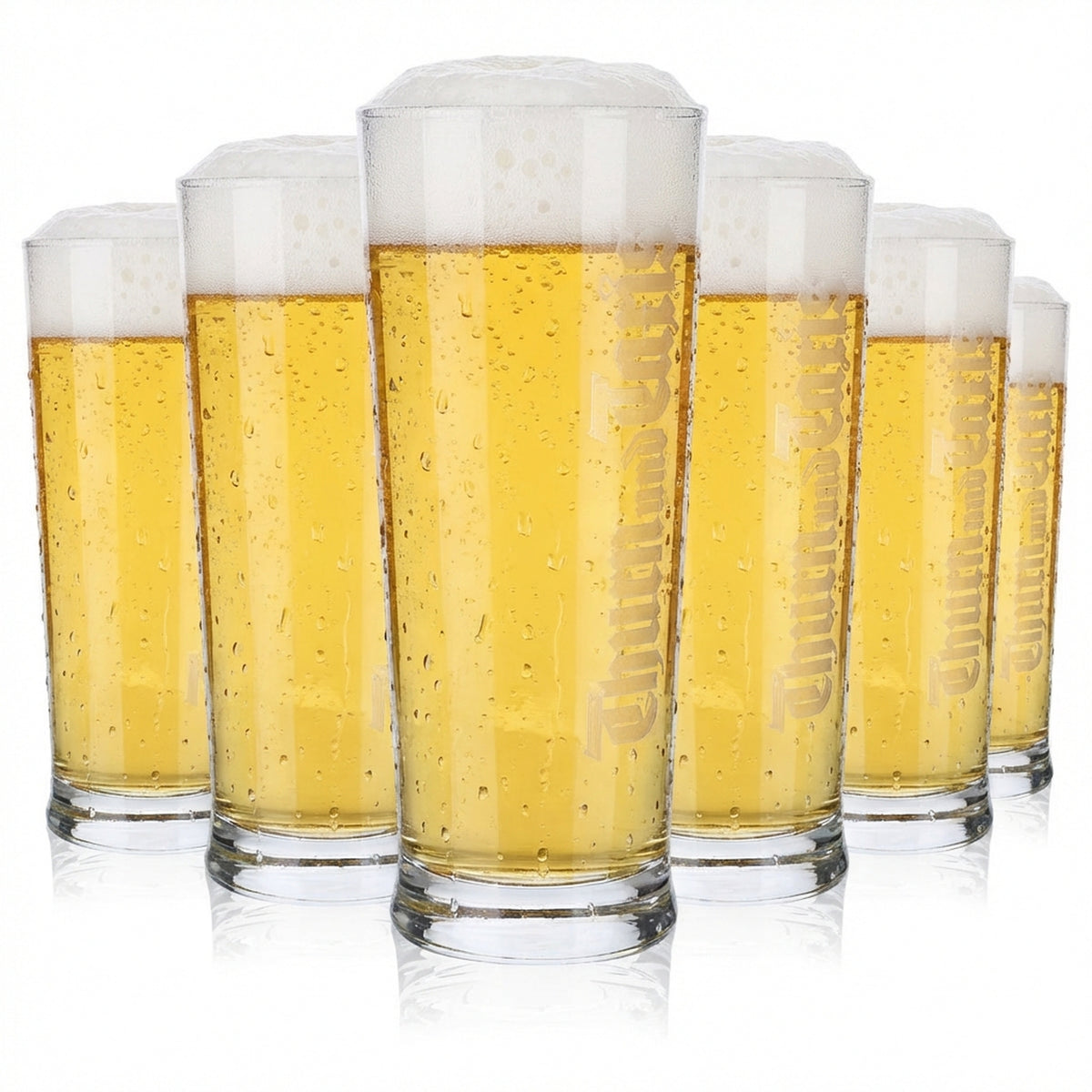 6x Thurn & Taxis Bier Glas Becher 0,5l Biergläser Bierbecher Logo vertikal