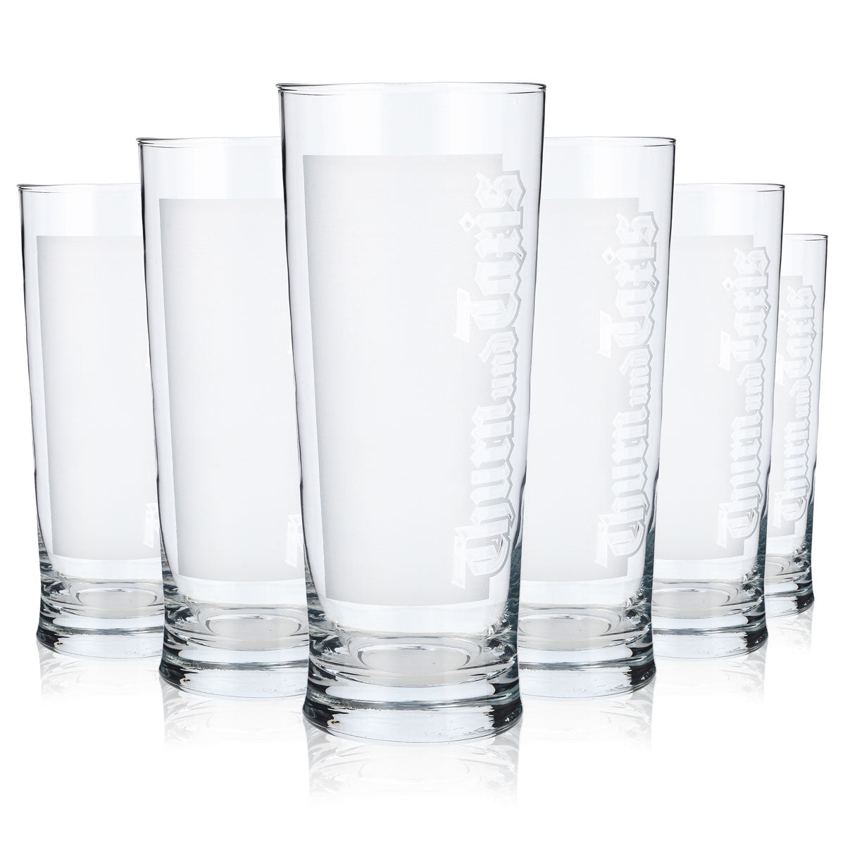 6x Thurn & Taxis Bier Glas Becher 0,5l Biergläser Bierbecher Logo vertikal – Ansicht 5