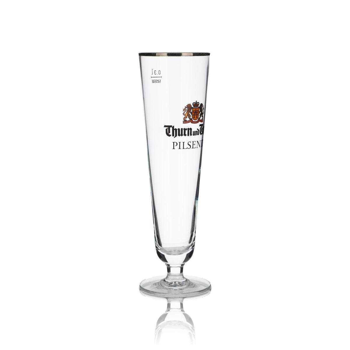 6x Thurn und Taxis Glas 0,3l Pokalglas Tulpe Biergläser Set Goldrand Brauerei – Ansicht 3