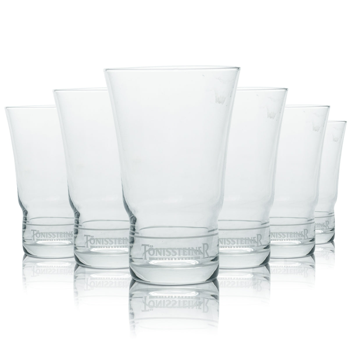 6x Tönissteiner Glas 0,24l Becher Tumbler Gläser Mineral Wasser Sprudel Soda