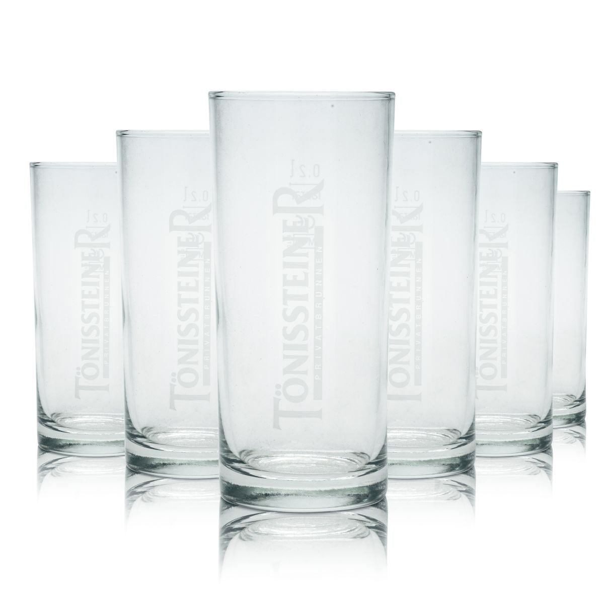6x Tönissteiner Glas 0,2l Willi Becher Mineralwasser Sprudel Gläser Set Limonade