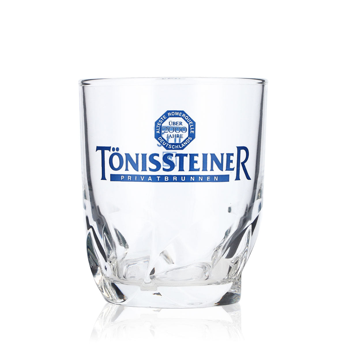 6x Tönissteiner Wasser Glas 0,1l Tumbler Wassergläser Blaues Logo – Ansicht 2