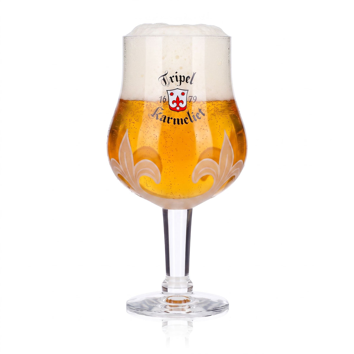 6x Tripel Karmeliet Bier Glas 0,25l Pokal Frostet Motiv Ritzenhoff – Ansicht 2