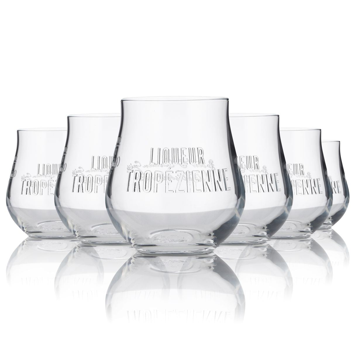 6x Tropezienne Tumbler Glas 0,1l Konturglas Premium Cremelikör St. Tropez Gläser Set