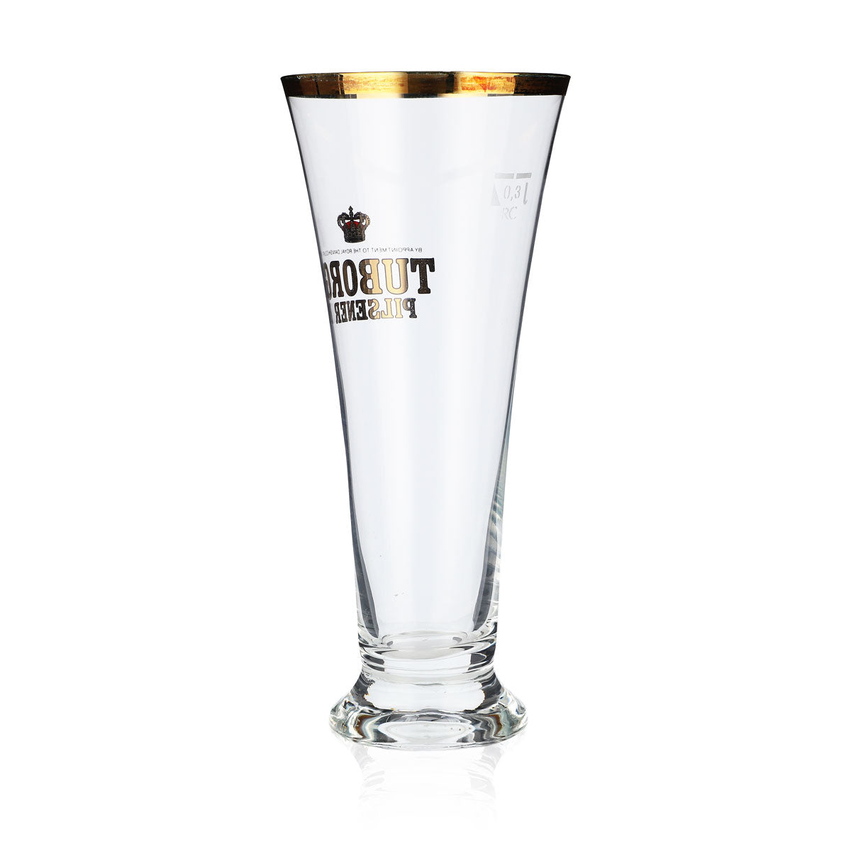 6x Tuborg Bierglas 0,3l Biergläser Tulpengläser Pokal Goldrand – Ansicht 4