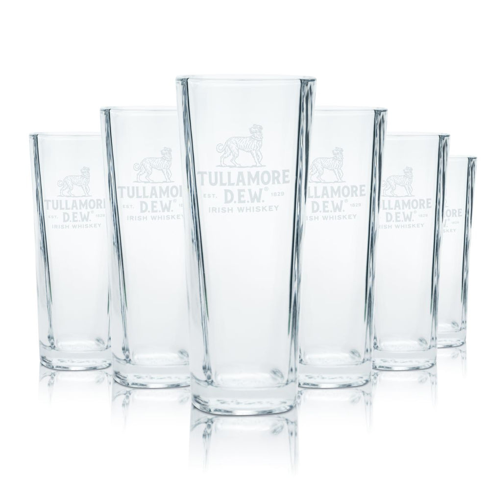 6x Tullamore Dew Glas 0,32l Highball Tumbler Gläser Set Whiskey Longdrink