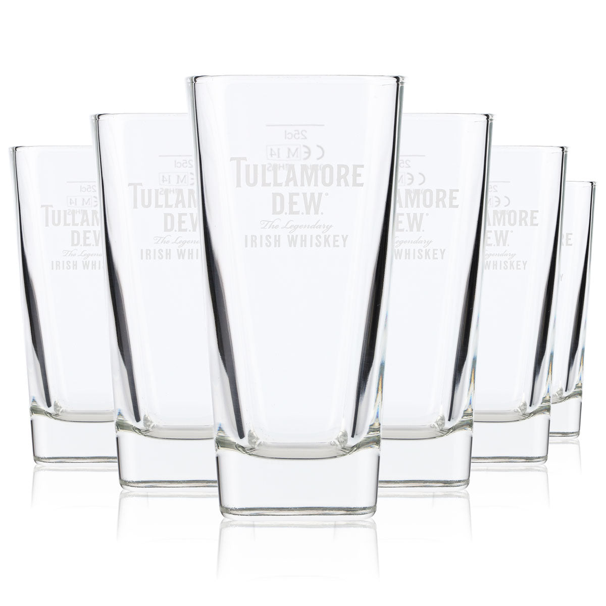 6x Tullamore Dew Whiskey Glas Longdrinkglas 0,25l Borgonovo Palladio