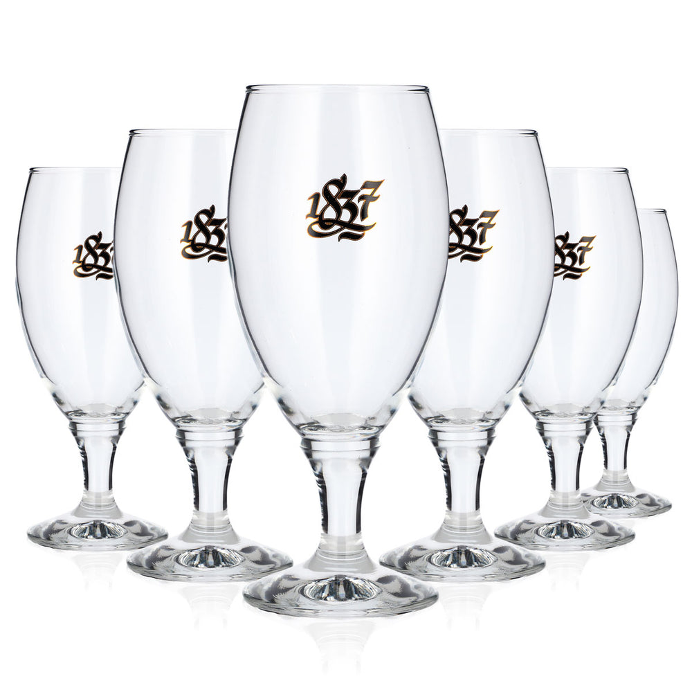 6x Unibroue Bier Glas 1837 Sevilla 0,38l Pokal Tulpe Bierglas Pokalglas (6er Set)