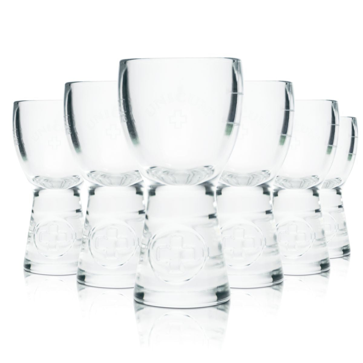 6x Unicum Schnapsglas 4cl Shotgläser Kurze Digestif Ungarischer Kräuterlikör