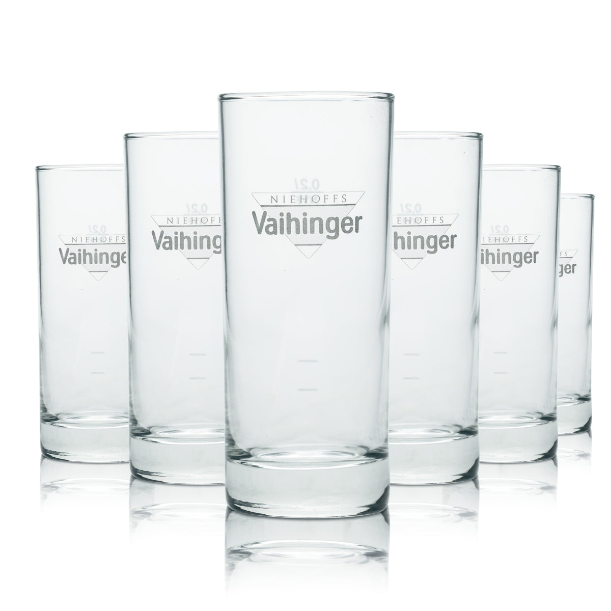 6x Vaihinger Glas 0,2l Becher Longdrink Gläser Mineral Wasser Sprudel Soda