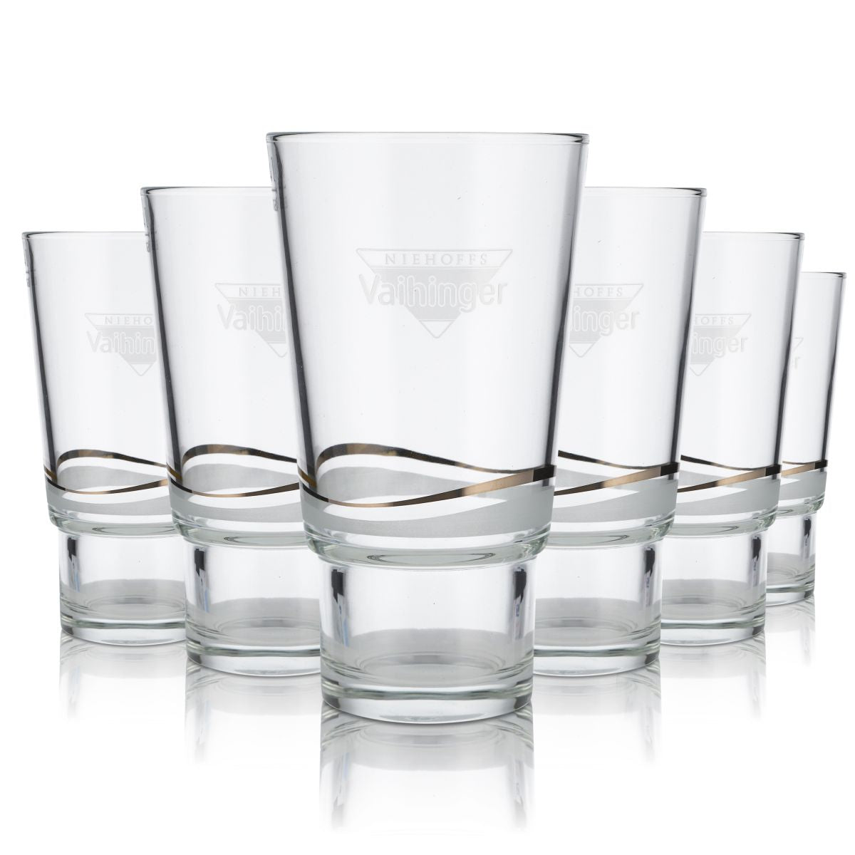 6x Vaihinger Glas 0,4l Mineralwasser Sprudel Becher Tumbler STACK Gläser Set