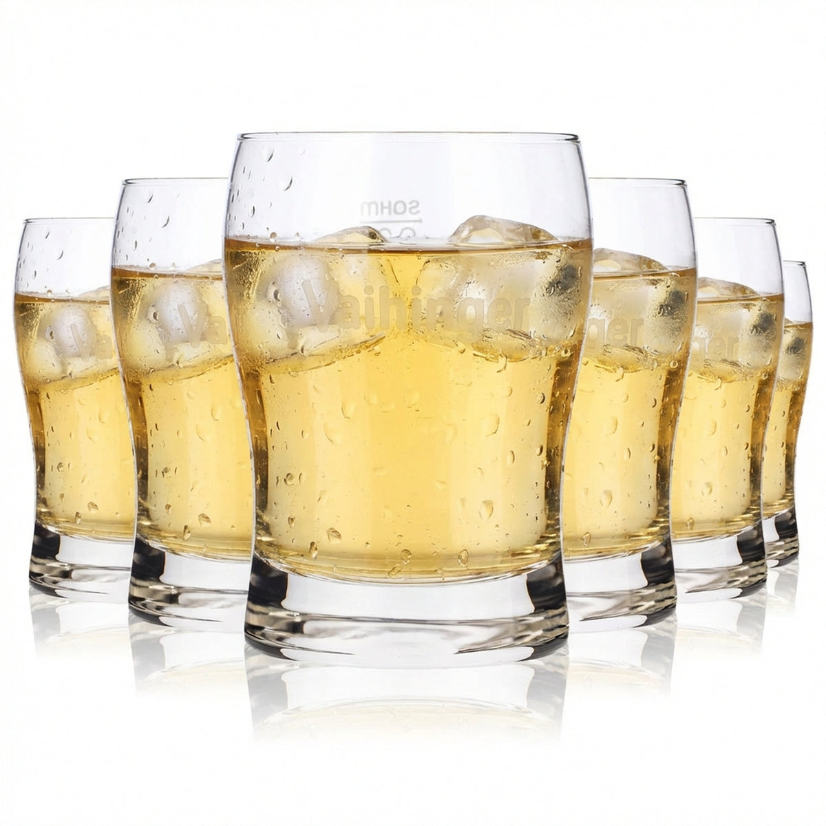 6x Vaihinger Saft Glas 0,2l Gläser SaftgläserBecher Konturglas Nouvelle