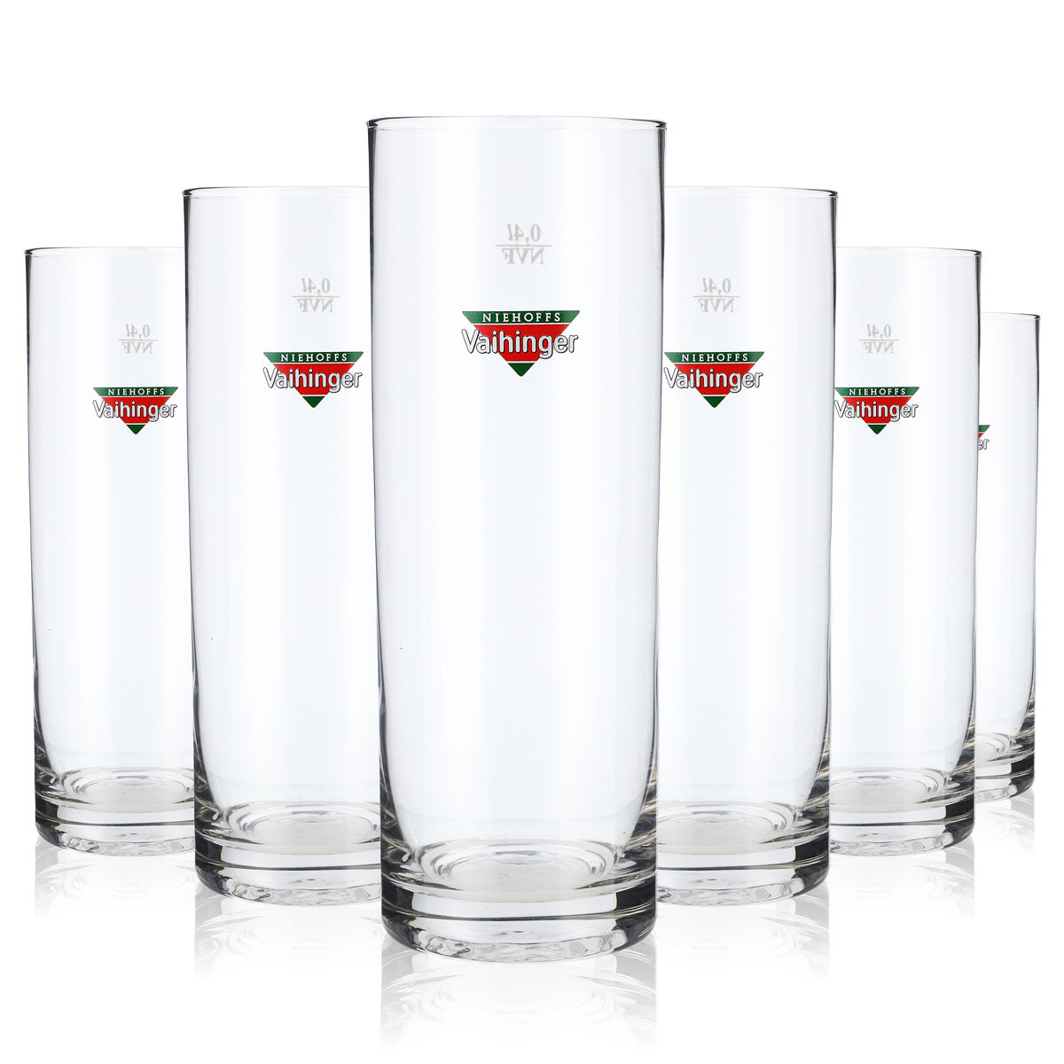 6x Vaihinger Saft Glas Gläser Saftgläser 0,4l Willi_Becher Farbiges Logo – Ansicht 5