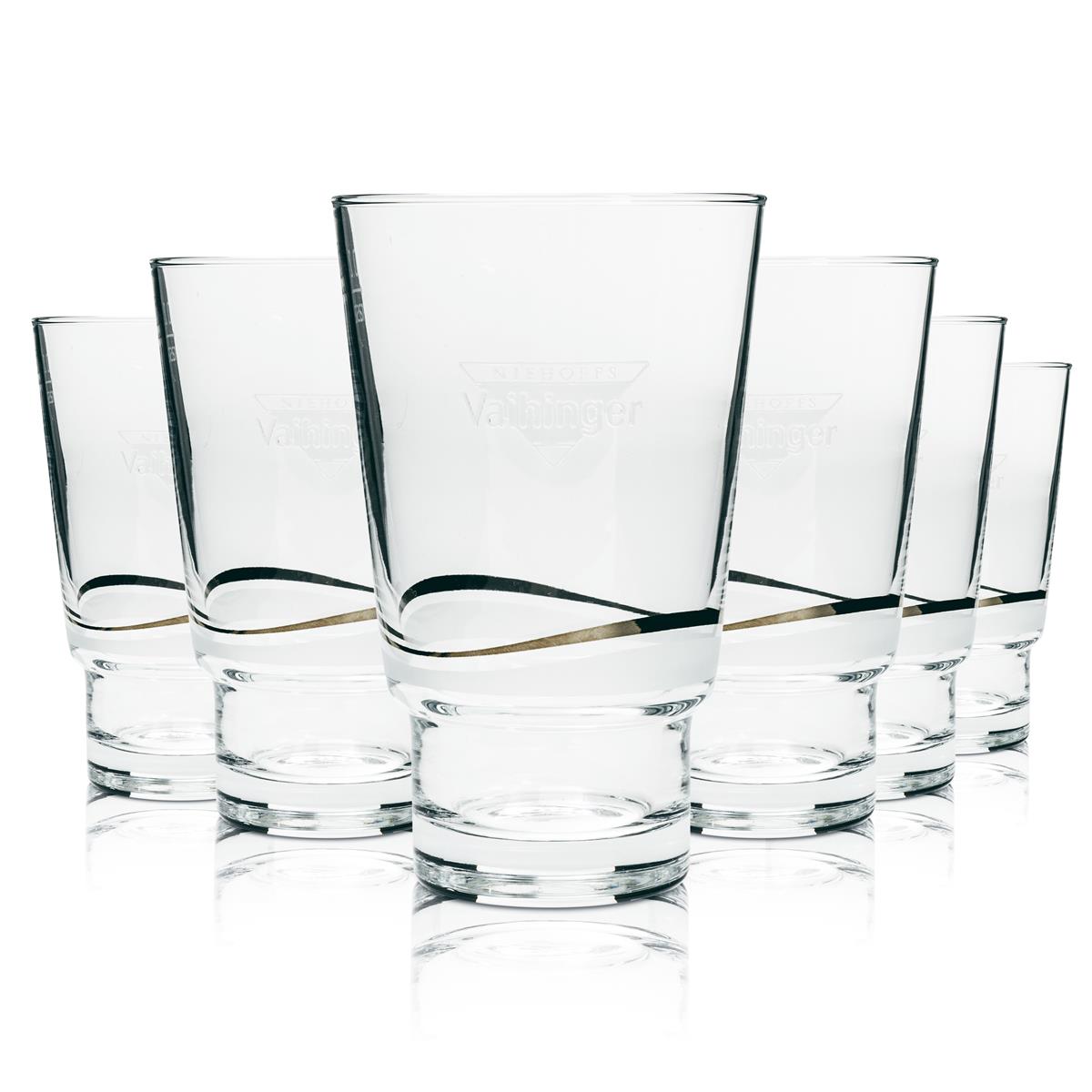 6x Vaihinger Saft Glas Tumbler 0,2l stapelbar Sahm