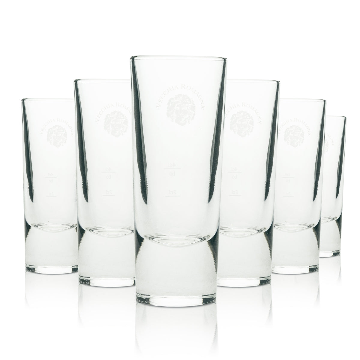 6x Vecchia Romagna Weinbrand Glas Longdrink 2/4cl
