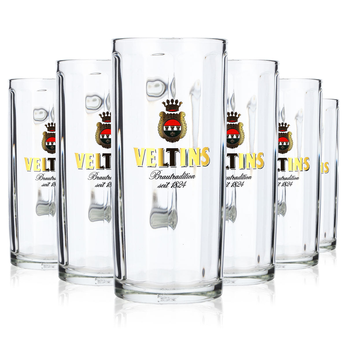 6x Veltins Bier Glas 0,25l Krug Sahm Moldau (6er Set)