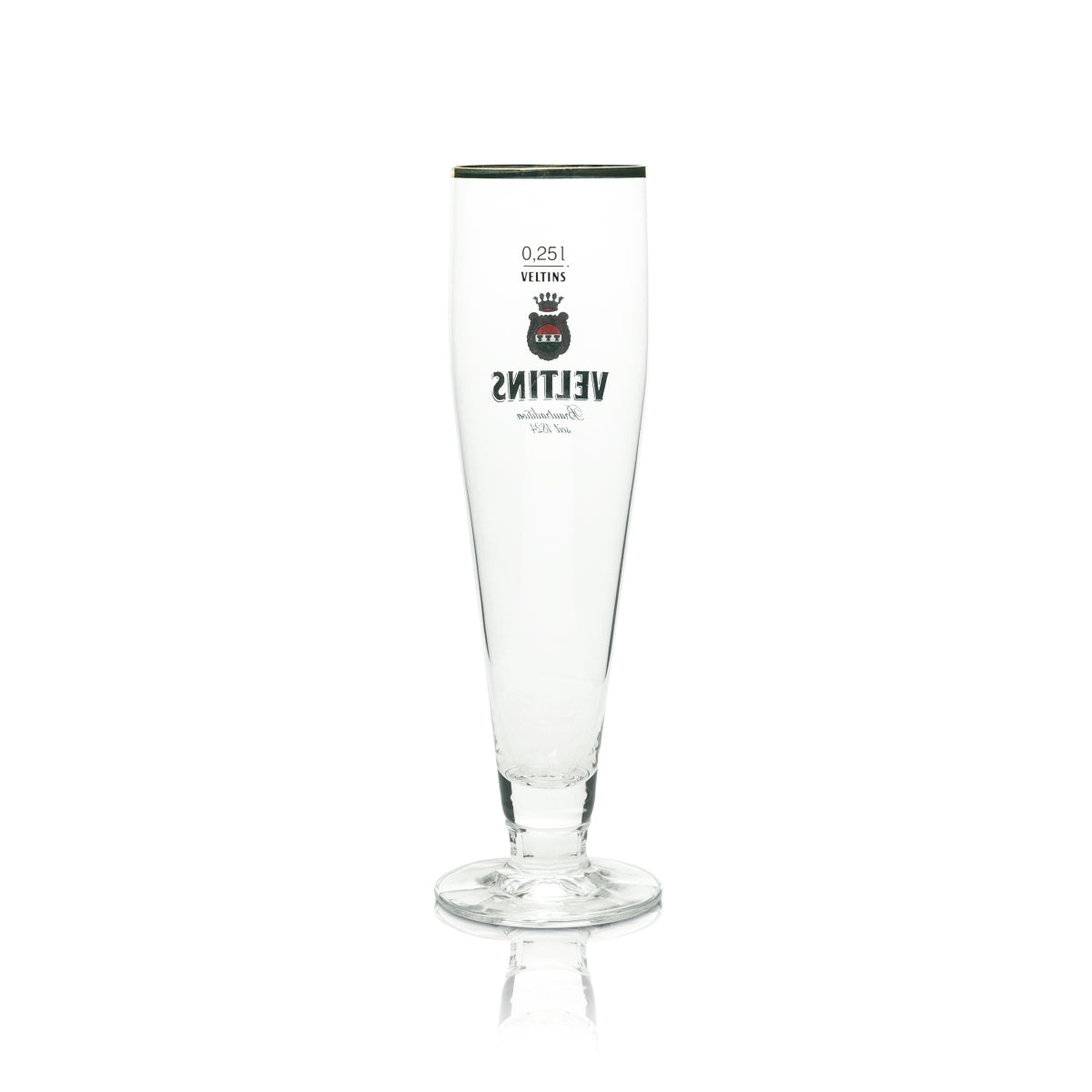 6x Veltins Bier Glas 0,25l Tulpe Goldrand Ritzenhoff Pokal Gläser Pils Brauerei – Ansicht 3