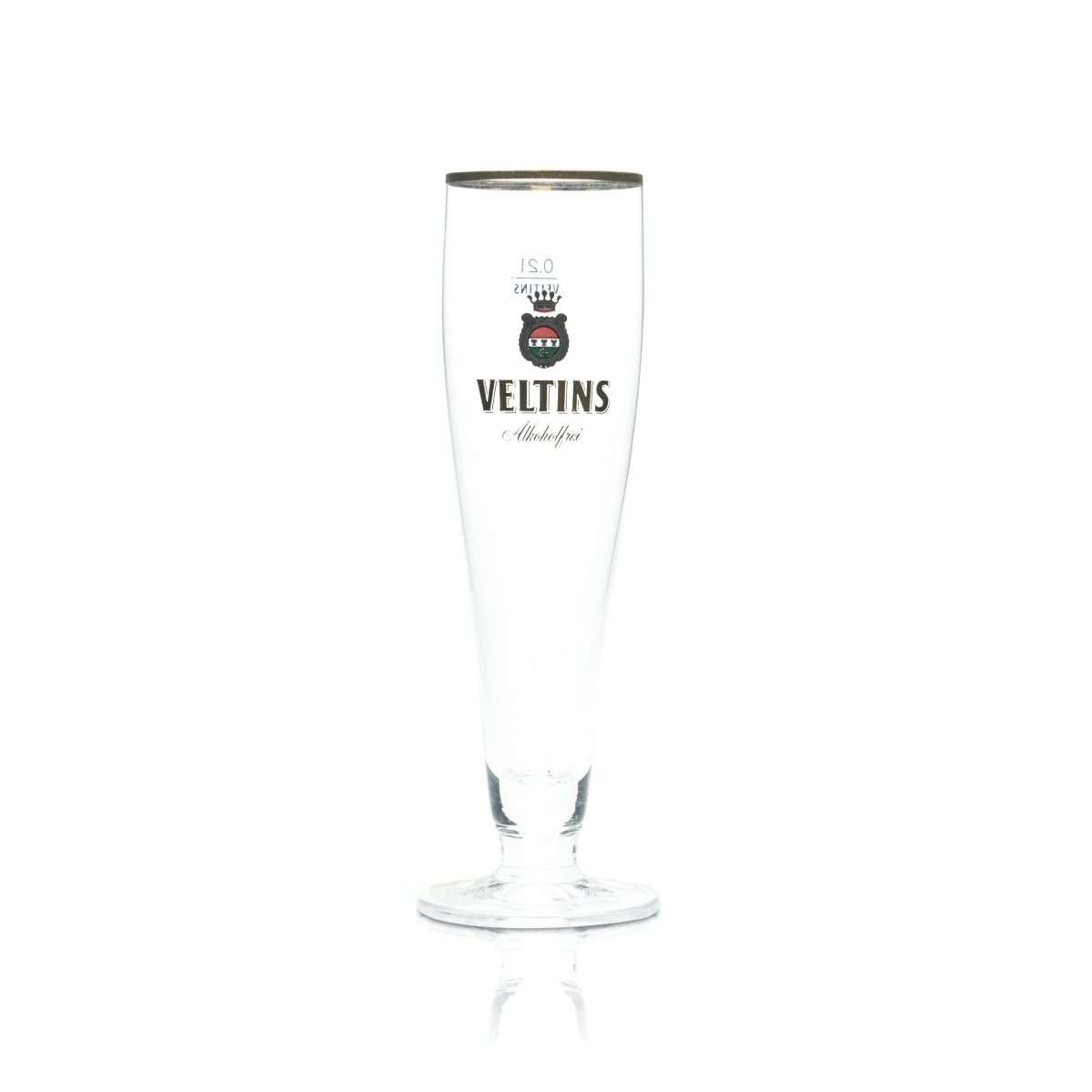 6x Veltins Bier Glas 0,2l Pokal Tulpe Alkoholfrei Goldrand Gläser Gastro Pils – Ansicht 2