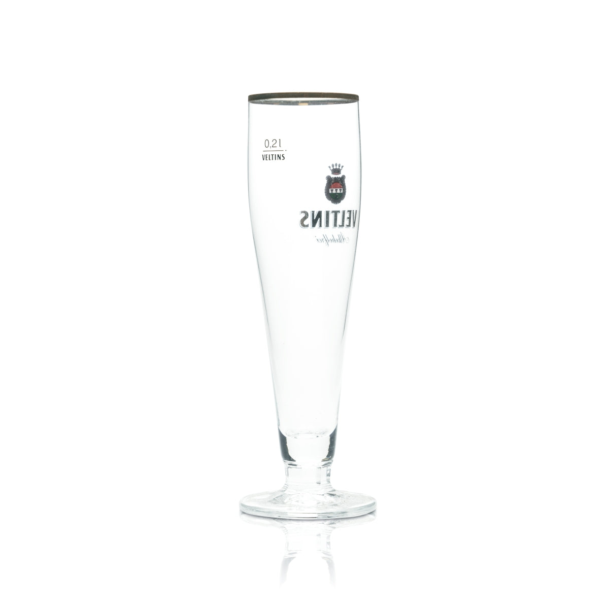 6x Veltins Bier Glas 0,2l Pokal Tulpe Alkoholfrei Goldrand Gläser Gastro Pils – Ansicht 3