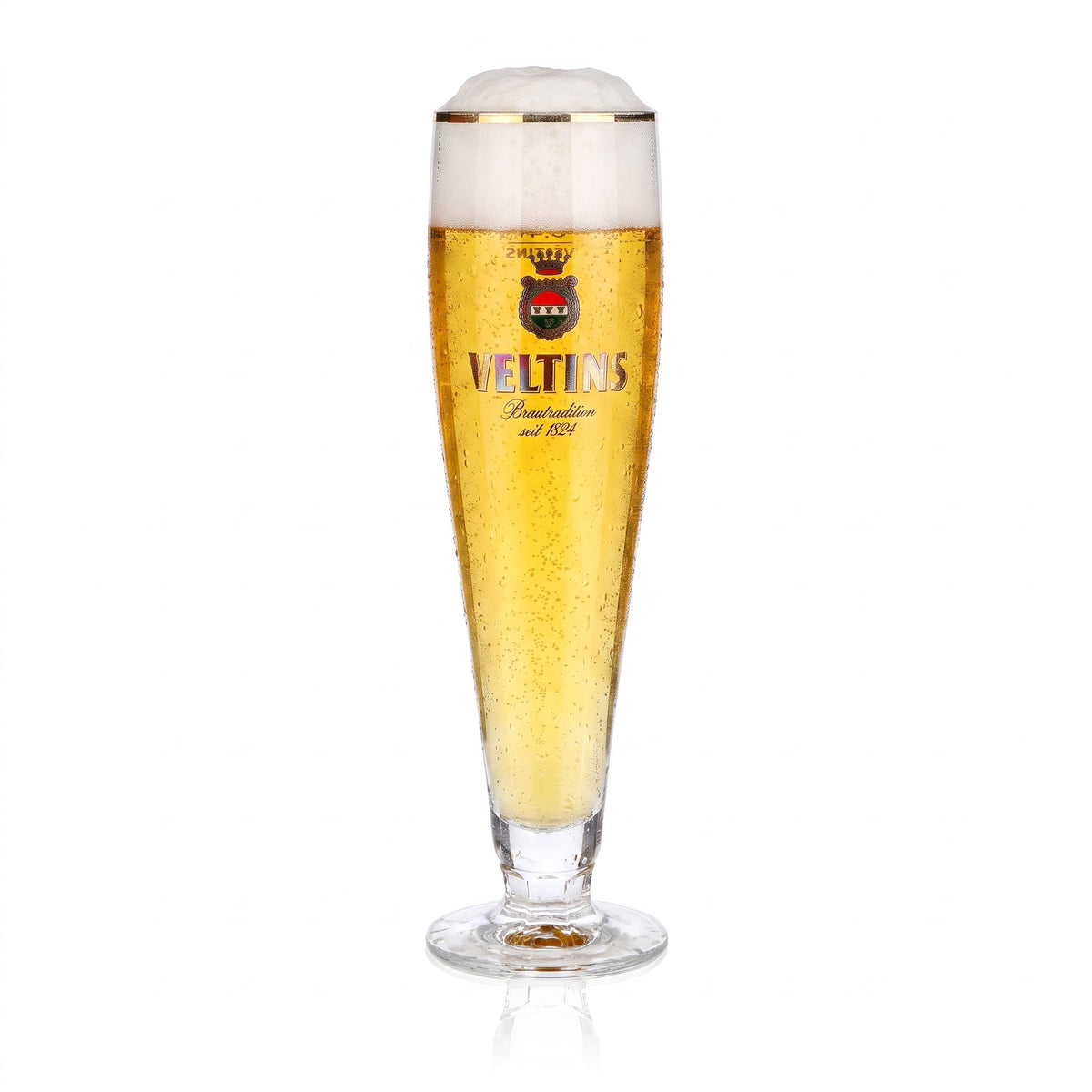 6x Veltins Bier Glas 0,4l Pokal Goldrand seit 1824 (6er Set) – Ansicht 2