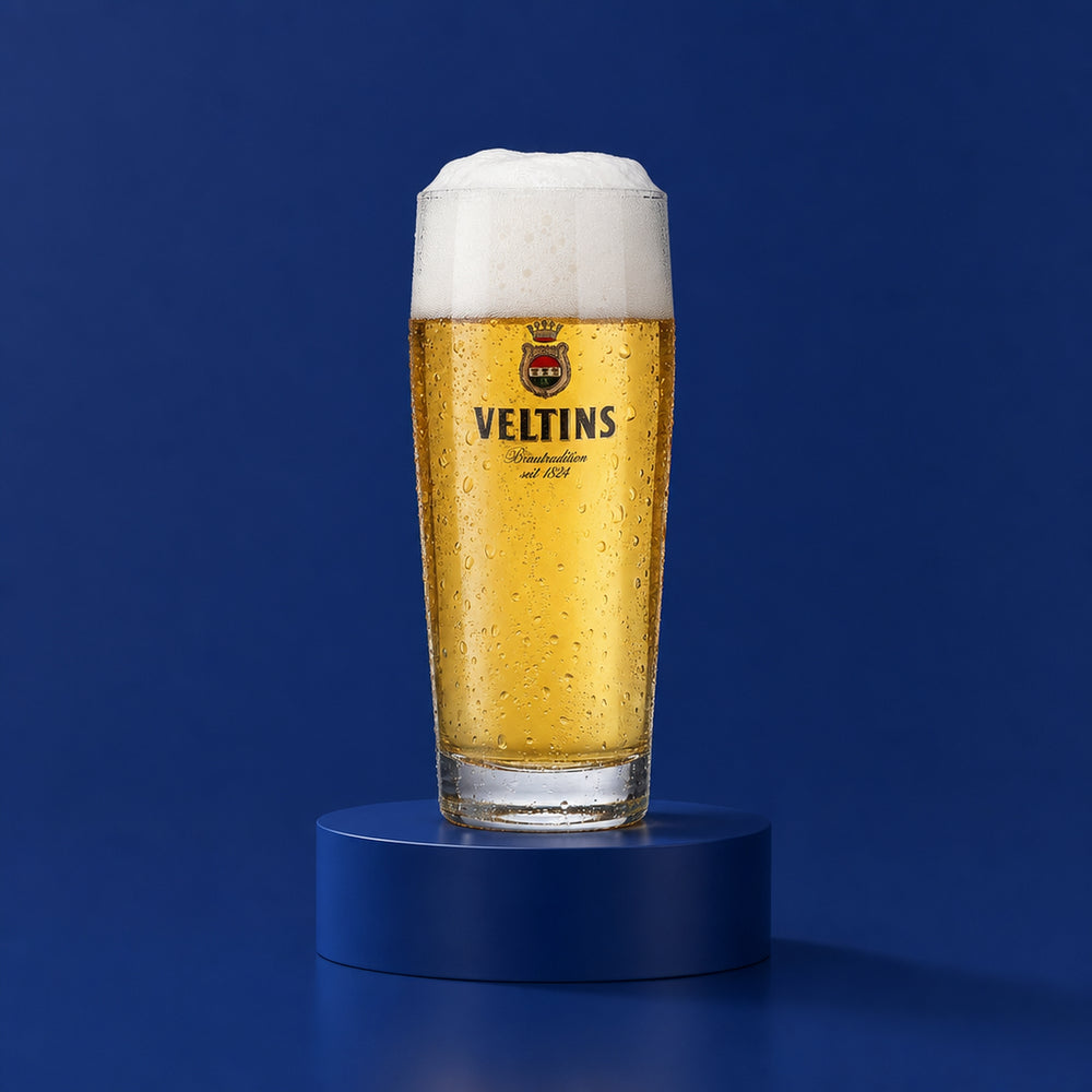 6x Veltins Bier Willi-Becher Glas 0,5l Gläser Biergläser Becher konisch