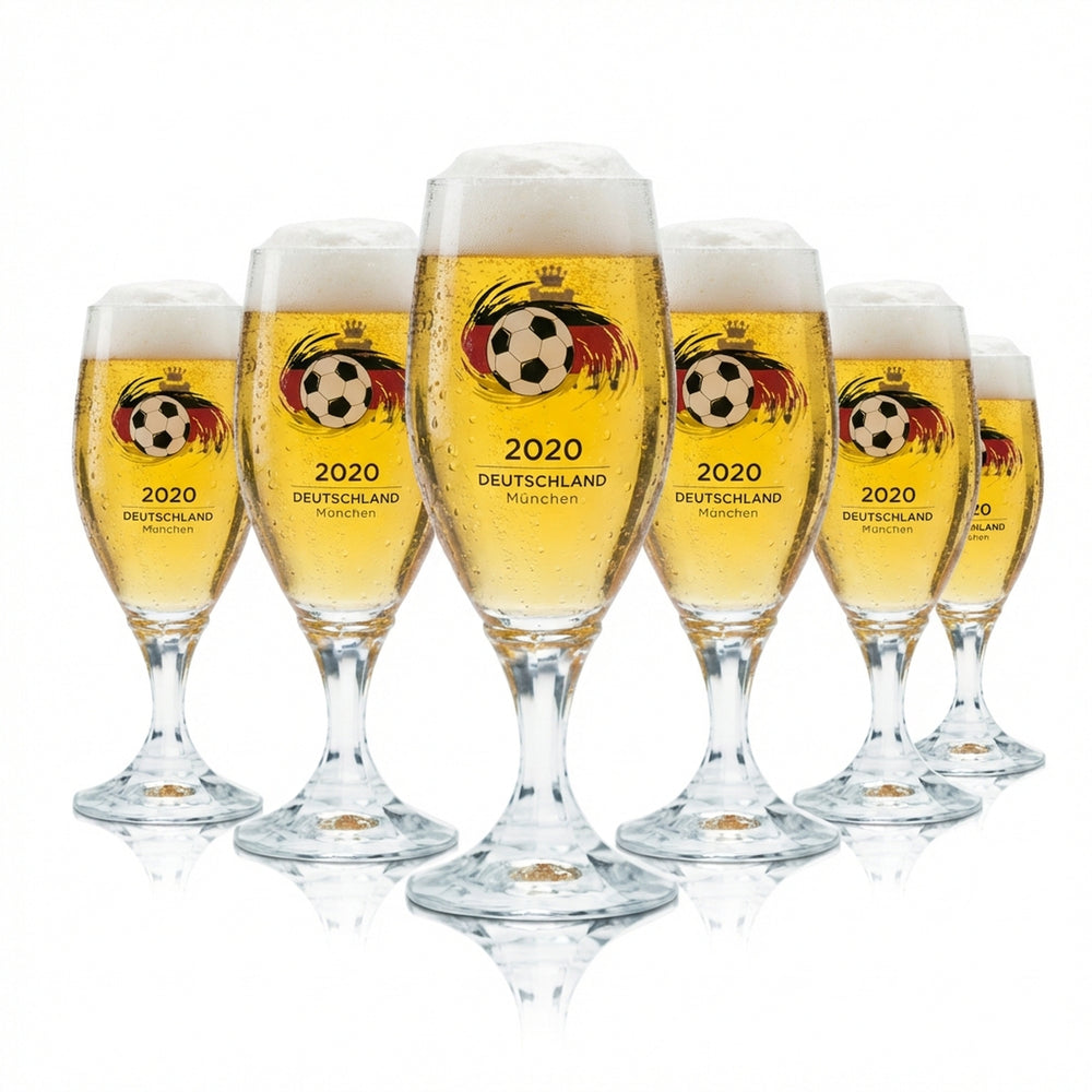 6x Veltins Glas 0,2l Bier Gläser Tulpe Pokal EM 2020 Deutschland Fußball Euro 24