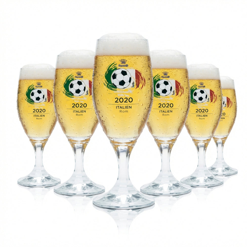 6x Veltins Glas 0,2l Bier Gläser Tulpe Pokal EM 2020 Italien Fußball Euro 24