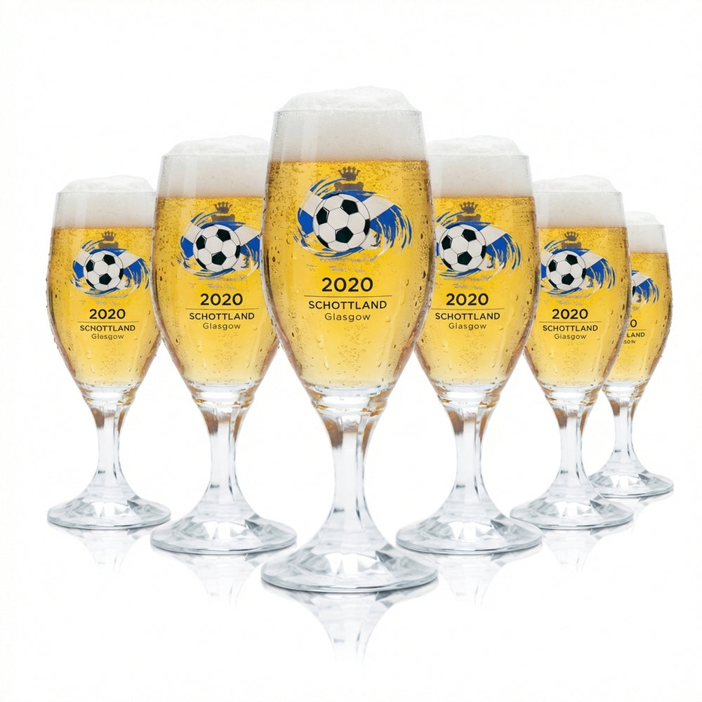 6x Veltins Glas 0,2l Bier Gläser Tulpe Pokal EM 2020 Schottland Fußball Euro 24