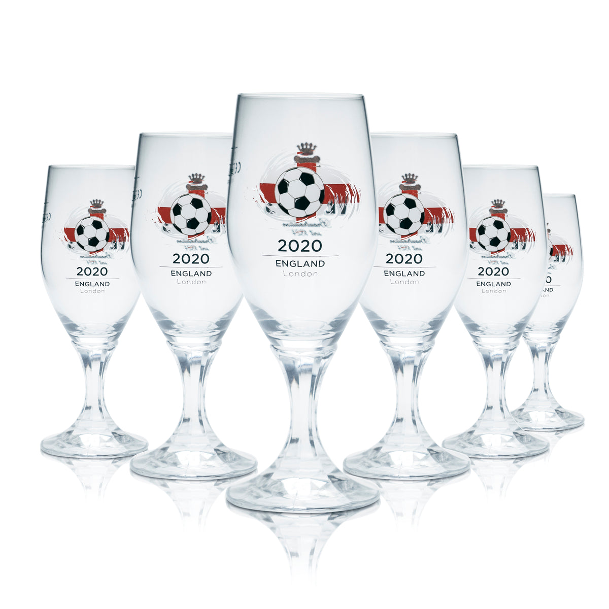 6x Veltins Glas 0,2l Bier Gläser Tulpe Pokal EM 2020 England Fußball Euro 24 – Ansicht 5