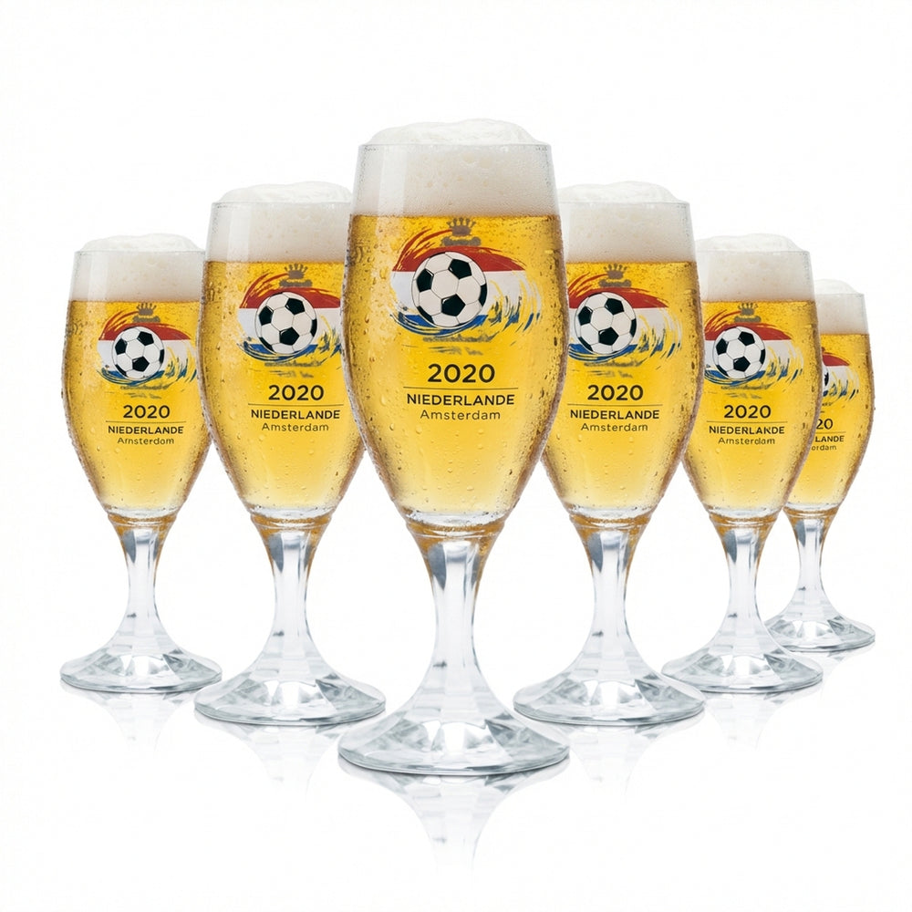 6x Veltins Glas 0,2l Bier Gläser Tulpe Pokal EM 2020 Niederlande Fußball Euro 24