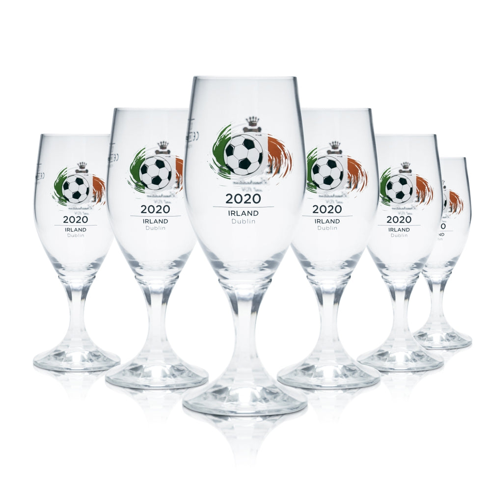 6x Veltins Glas 0,2l Bier Gläser Tulpe Pokal EM 2020 Irland Fußball Euro 24