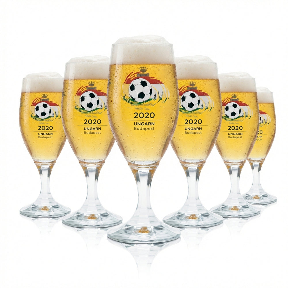 6x Veltins Glas 0,2l Bier Gläser Tulpe Pokal EM 2020 Ungarn Fußball Euro 24