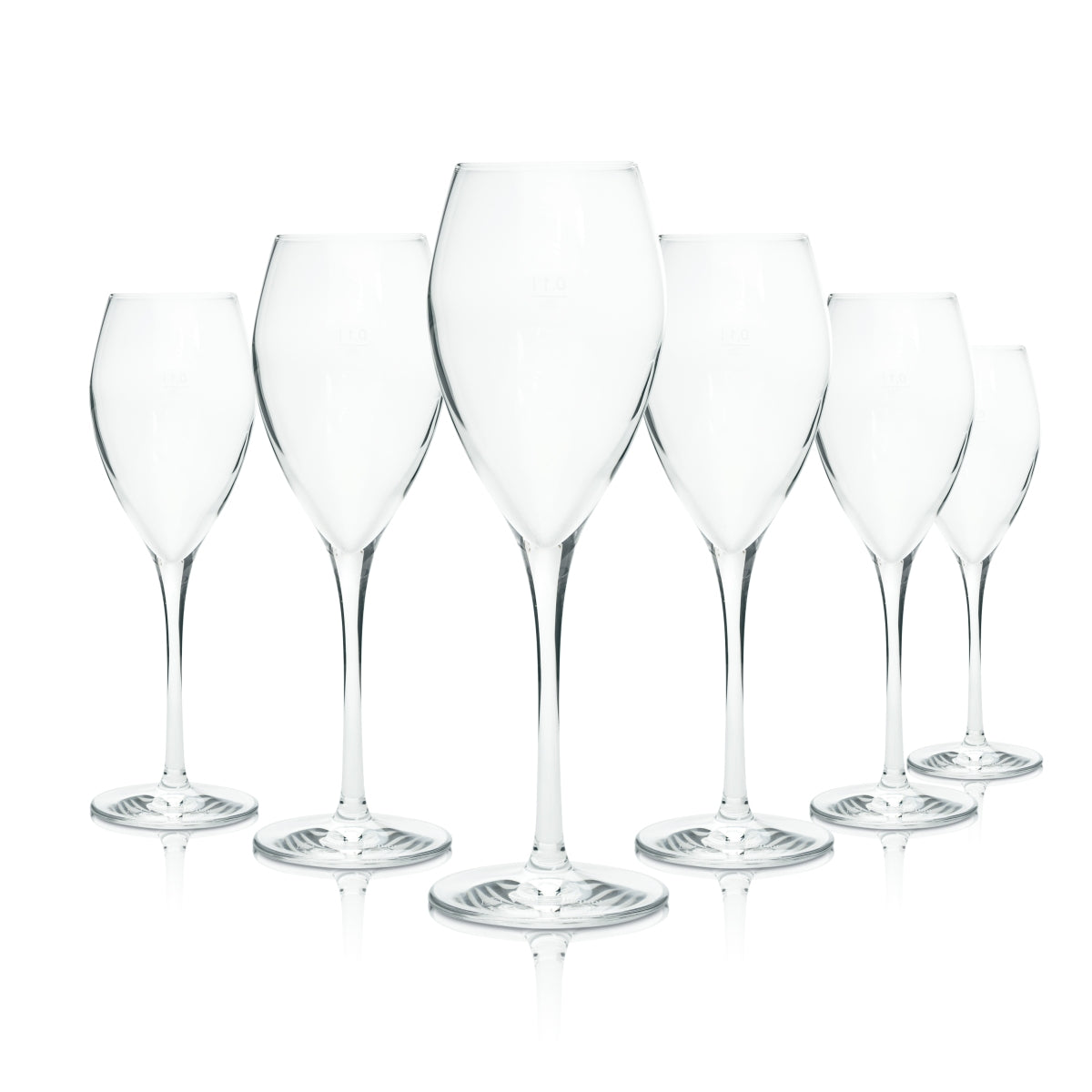 6x Veuve Clicquot Champagner Glas 0,1l Flöte Kelch Stielglas Gläser Gastro Edel