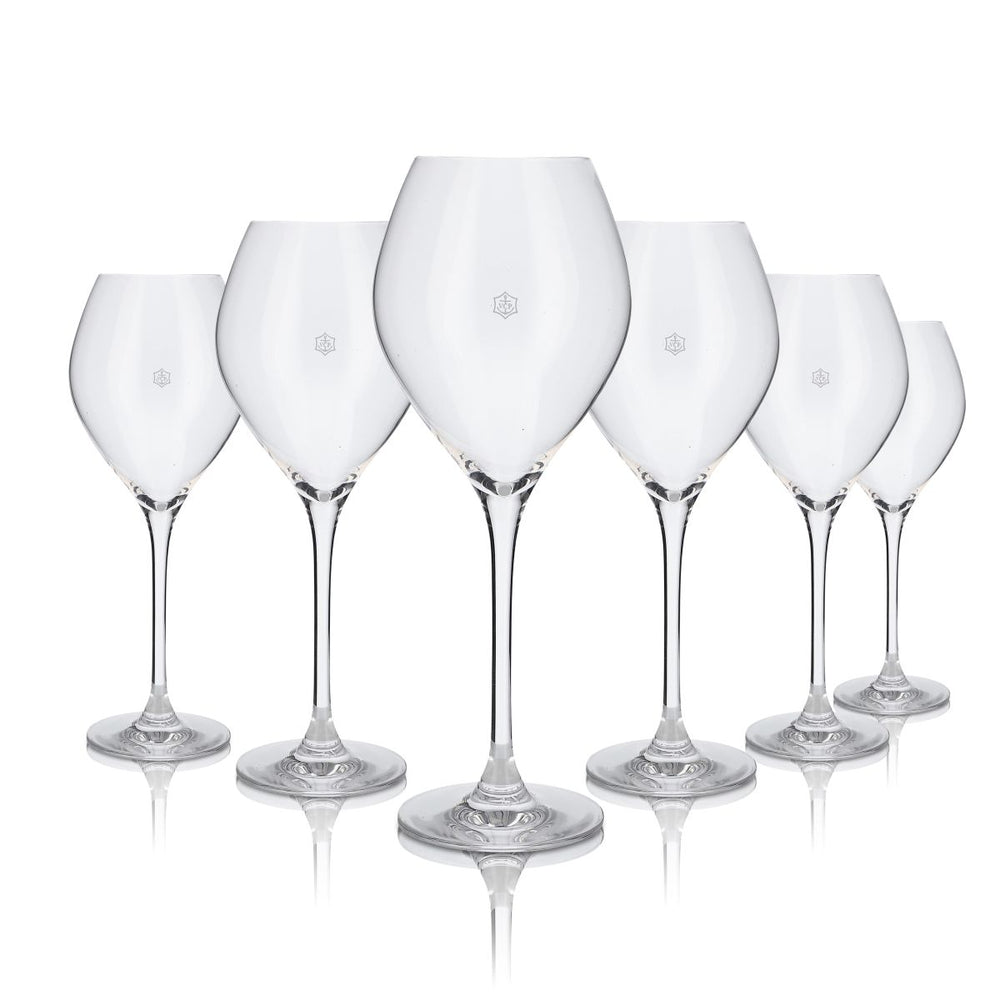 6x Veuve Clicquot Glas 0,29l Champagner Sekt Flöte Bauchig Gläser Set Edel