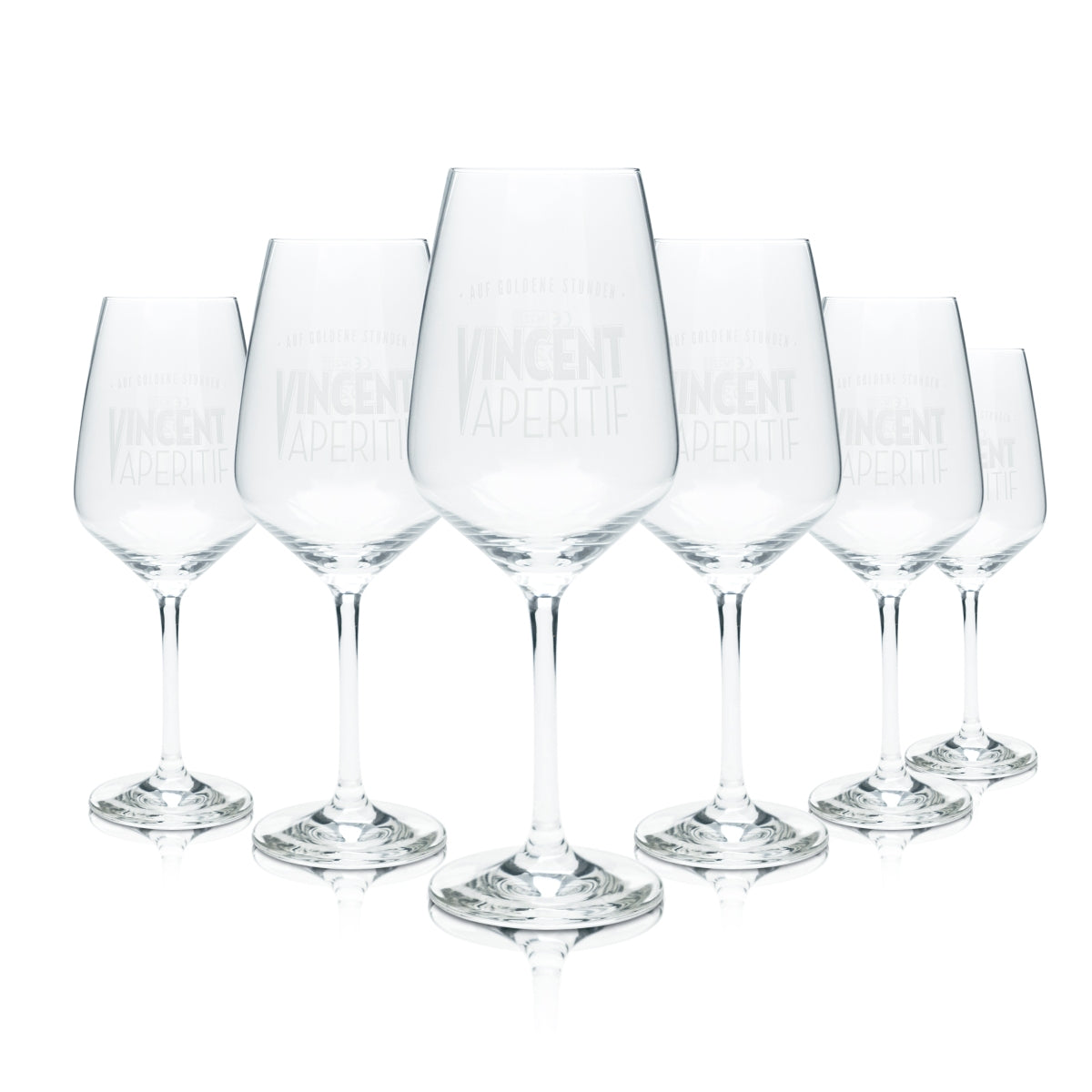 6x Vincent Aperitif Glas 0,2l Kelch Stiel Wein Gläser Cocktail Longdink Gastro
