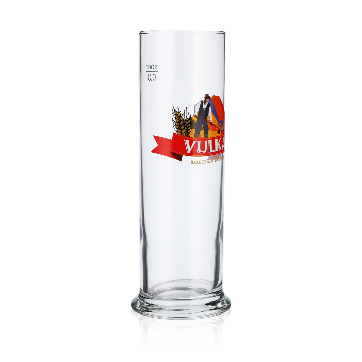 6x Vulkanbräu Bier Glas 0,3l Biergläser Stange Bierglas Rotes Banner – Ansicht 3