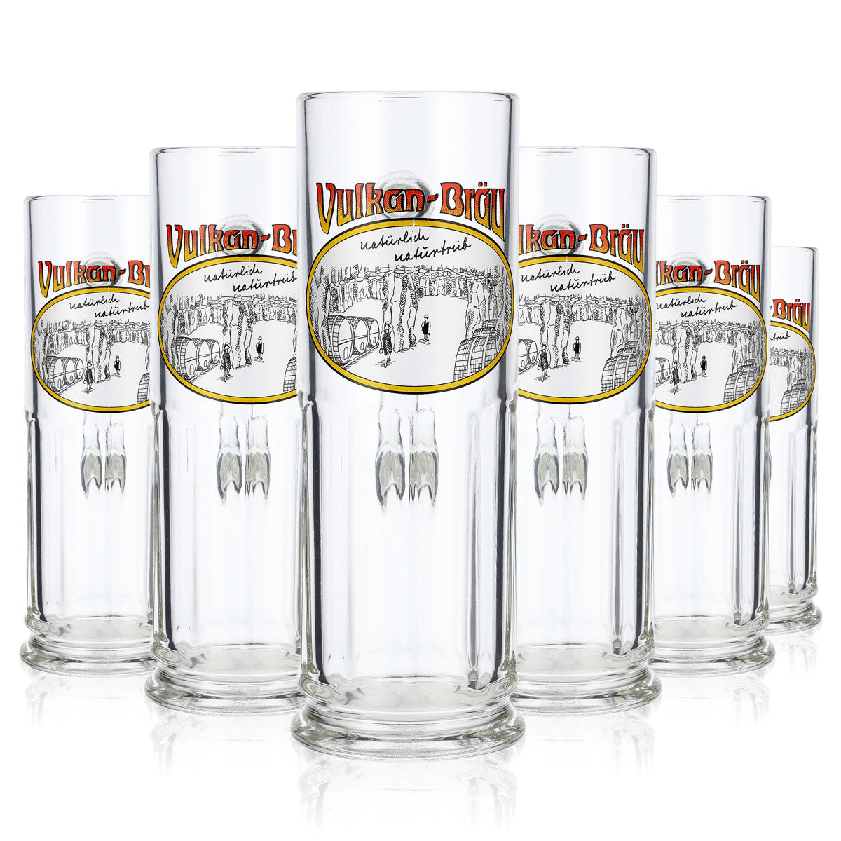 6x Vulkanbräu Bier Glas Gläser 0,2l Krug Bierseidel Humpen Maximilian – Ansicht 7