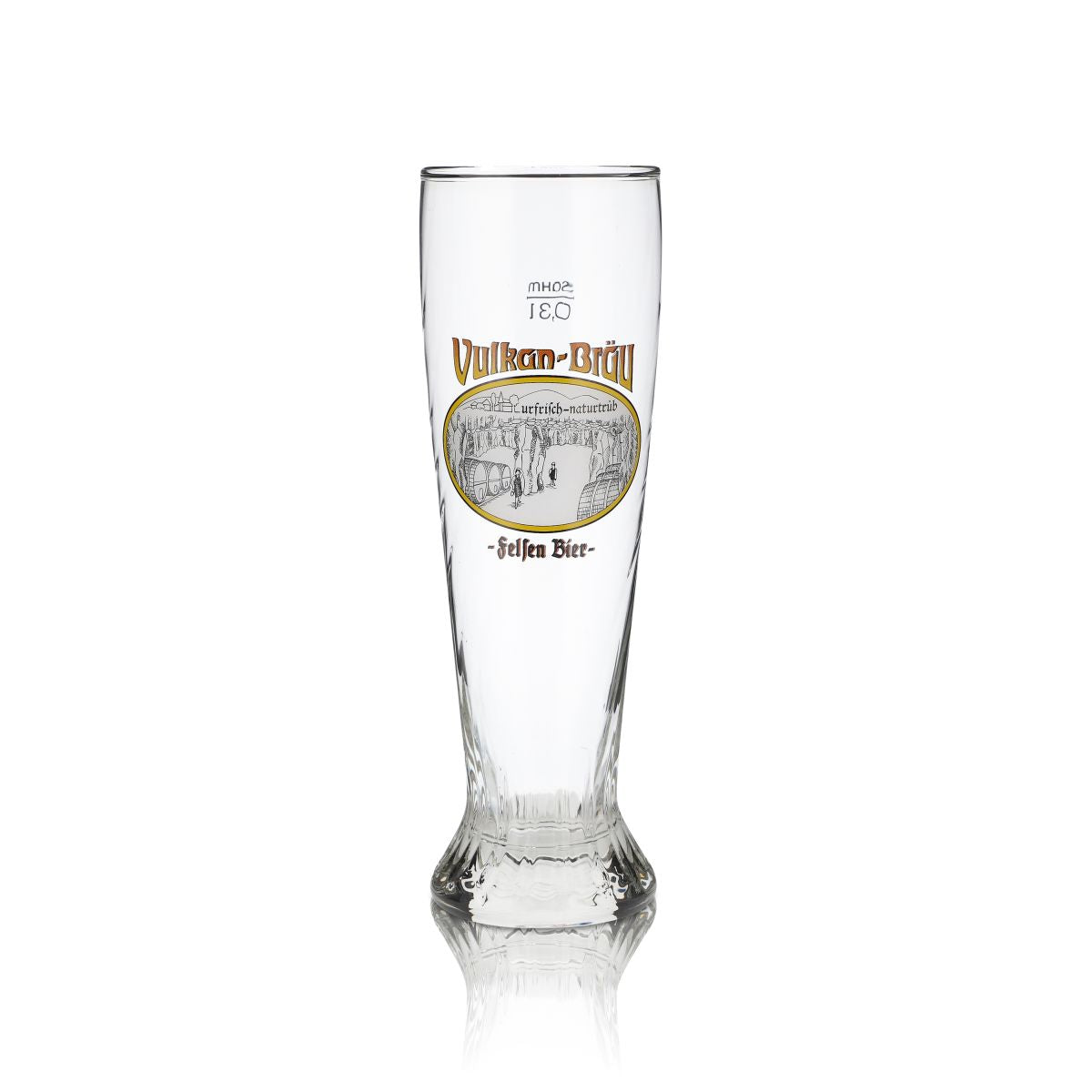 6x Vulkanbräu Glas 0,3l Weißbierglas Hefeweizen Gläser Set Brauerei Eifel – Ansicht 2