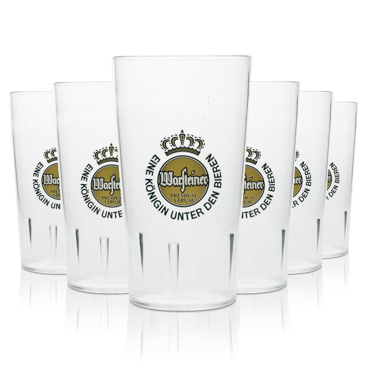 6x Warsteiner Bier Becher Mehrweg 0,3l stapelbar