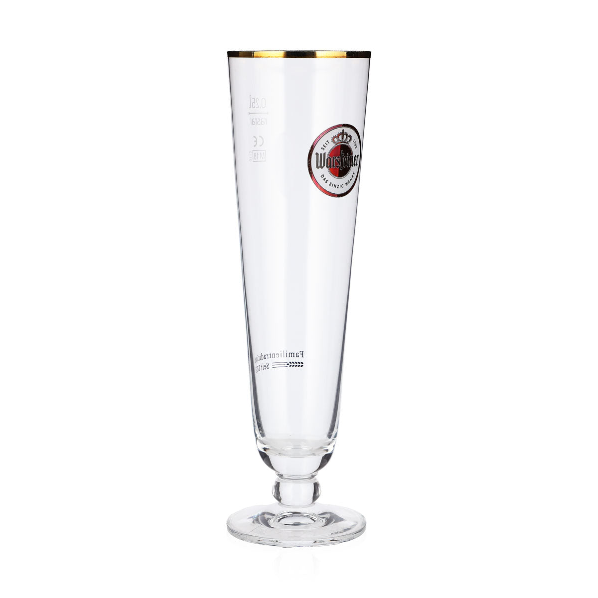 6x Warsteiner Bier Glas 0,25l Tulpe Exklusiv Pokal Gläser Brauerei Goldrand Beer – Ansicht 3