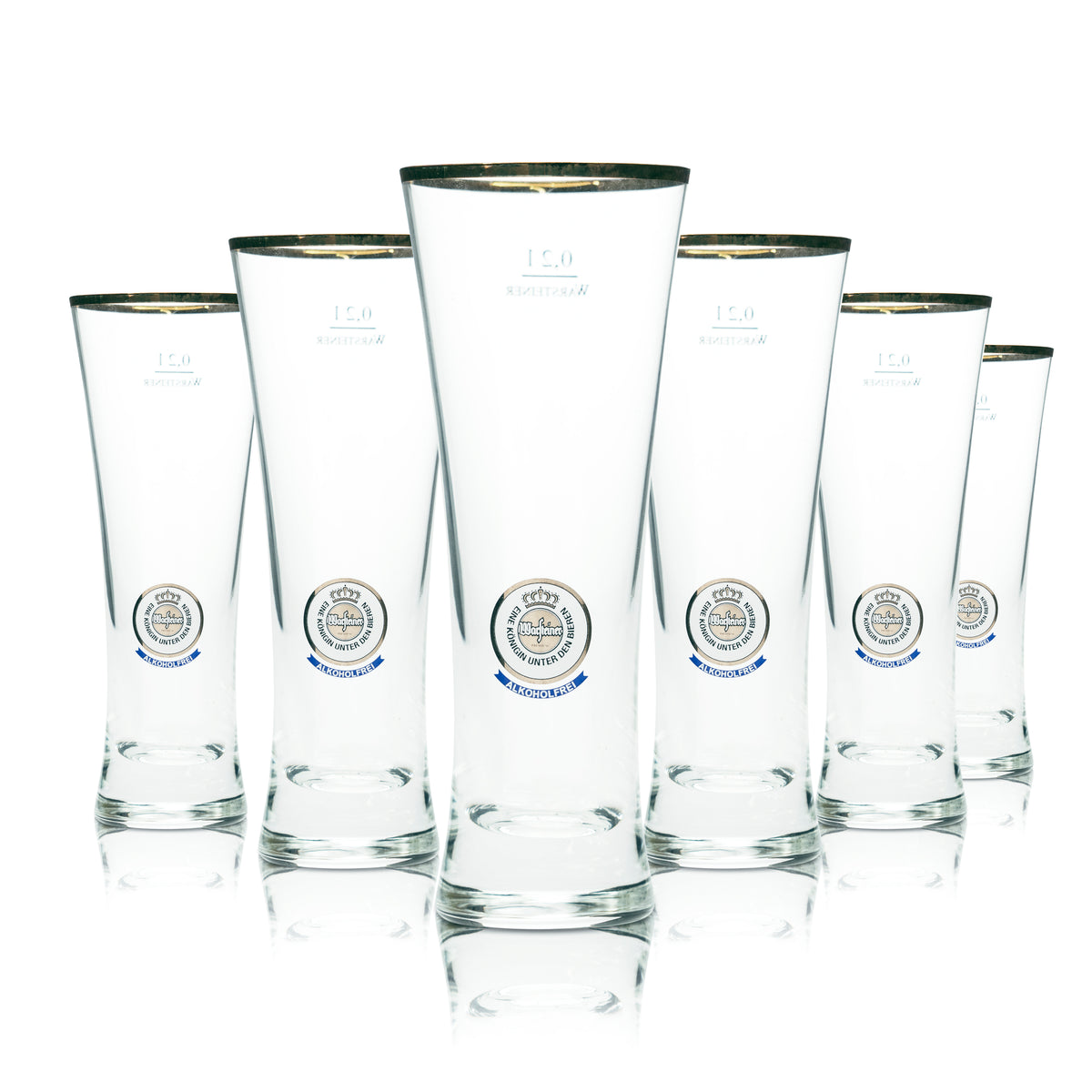 6x Warsteiner Bier Glas 0,2l Pokal Stange Becher Alkoholfrei Gläser Bar Gastro – Ansicht 4