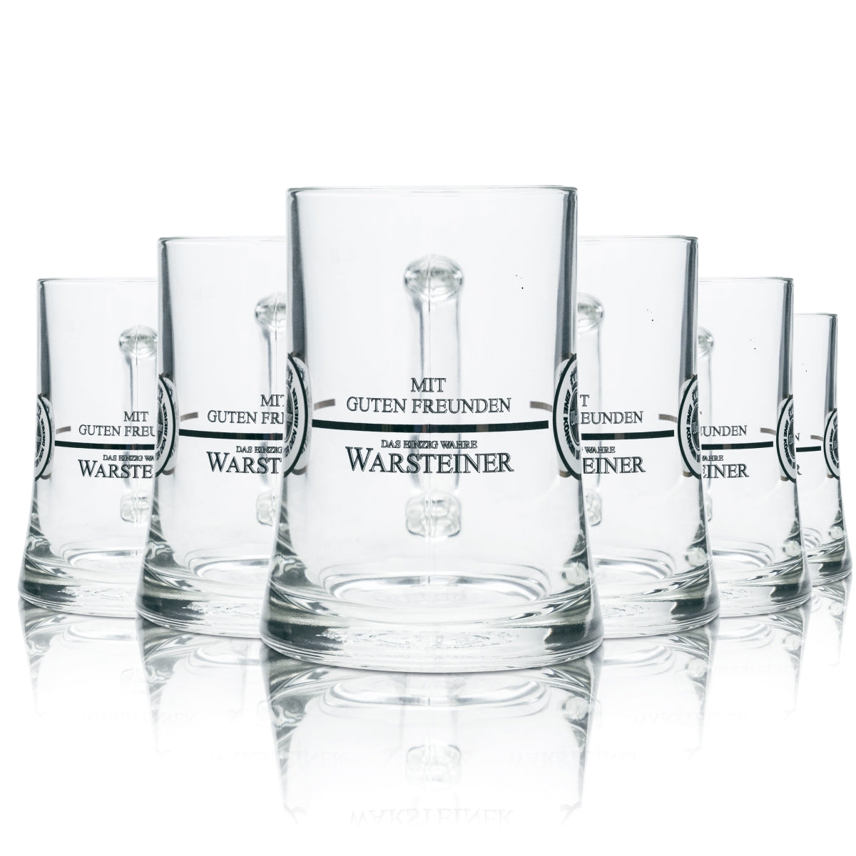6x Warsteiner Bier Glas 0,3l Krug Humpen Seidel Gläser Gastro Brauerei Brew Beer