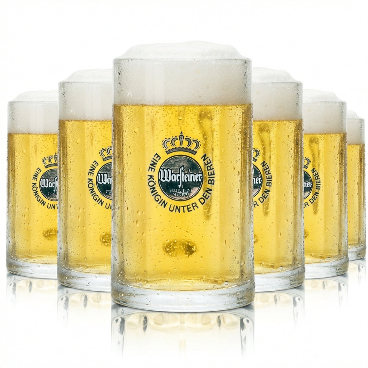 6x Warsteiner Bier Glas 0,3l Krug Rastal Seidel Henkel Gläser Brauerei Krüge Bar