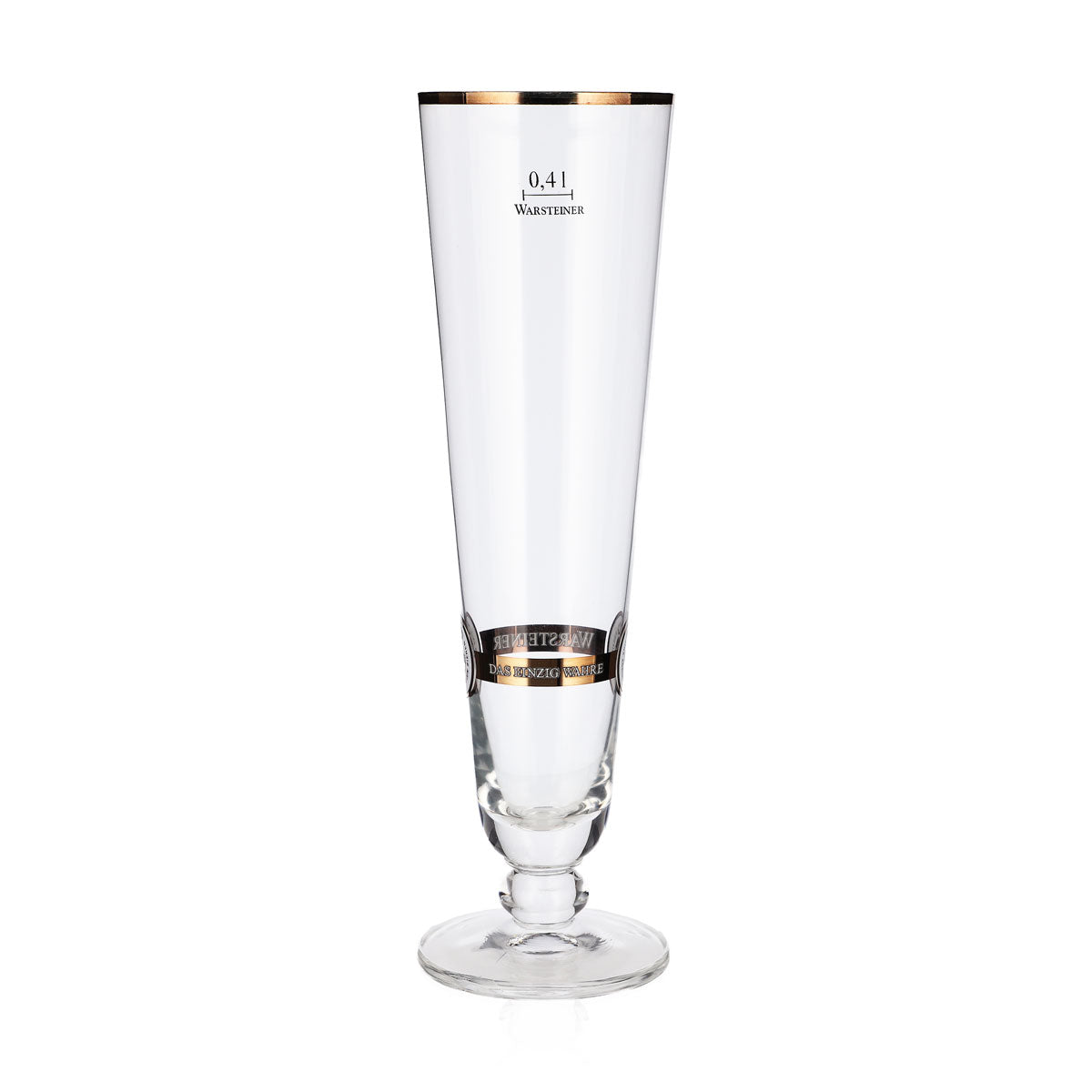 6x Warsteiner Bier Glas 0,4l Pokal Tulpe Goldrand Gläser Brauerei Gastro Pils – Ansicht 5