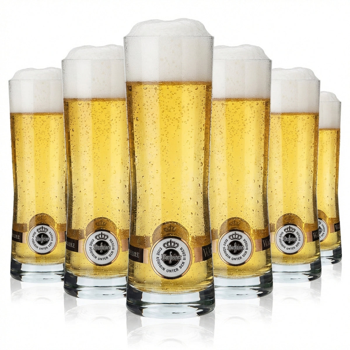6x Warsteiner Bier Glas Gläser 0,25l Becher Logo unten Rastal Fresh